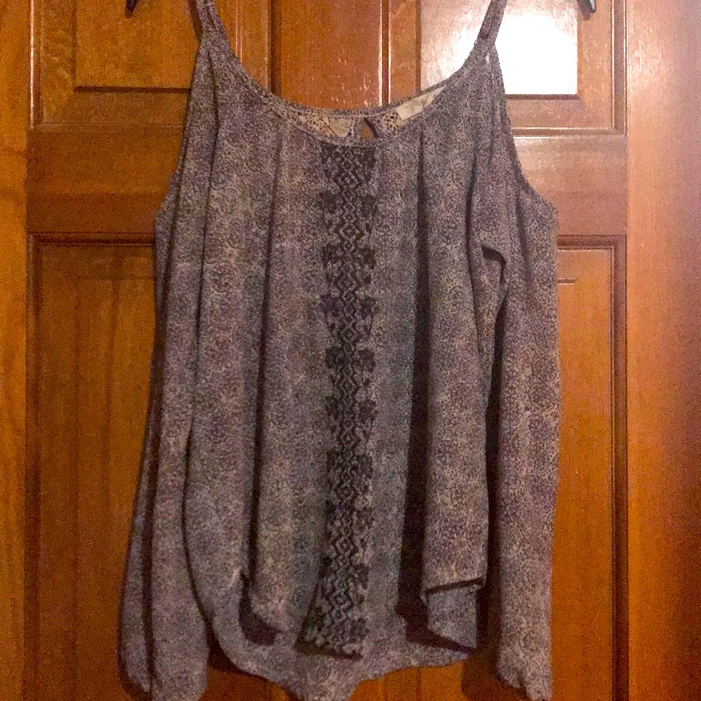 Long sleeve paisley top